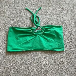 Garage Bright Green Bandeau Halter Top